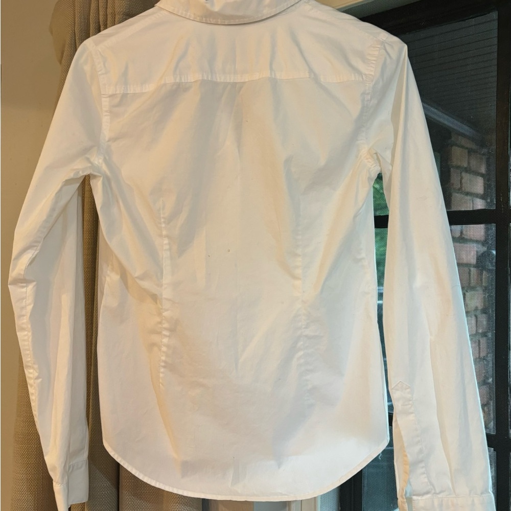 Theory White Button Down Size Small - image 3